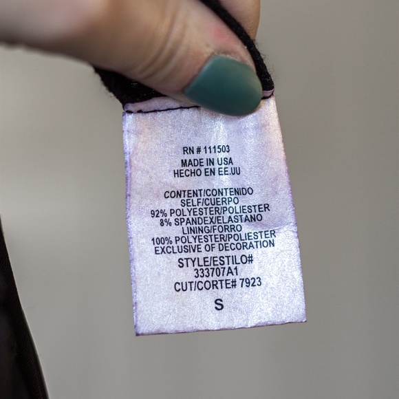 As U Wish | Asymmetrical Black Dress with Ruching and Black Lace Rose (J… - Picture 5 of 5